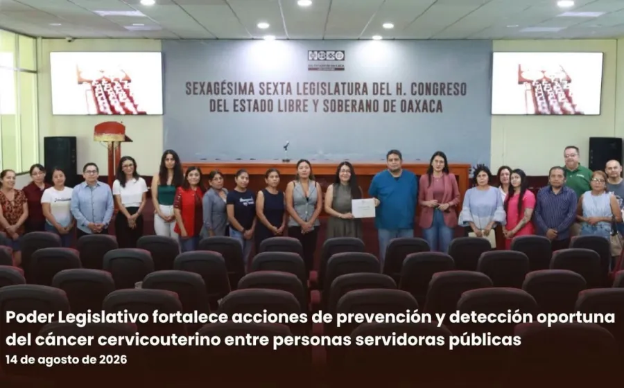 Poder Legislativo fortalece acciones de prevención y detección oportuna del cáncer cervicouterino entre personas servidoras públicas