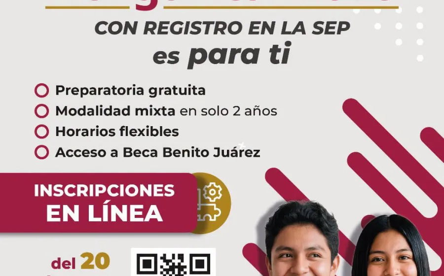 Estudia gratis en Xoxocotlán; continúan inscripciones al Bachillerato Nacional Margarita Maza