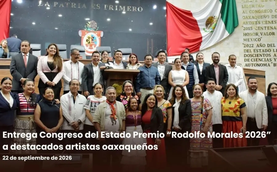 Entrega Congreso del Estado premio “Rodolfo Morales 2026” a destacados artistas oaxaqueños