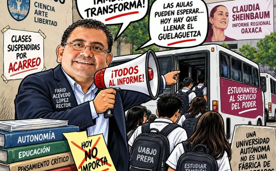 Farid Acevedo pone a la UABJO al servicio del acarreo