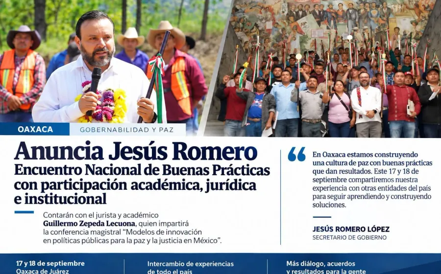 Sego anuncia conferencia magistral de Guillermo Zepeda en Encuentro Nacional de Cultura de Paz