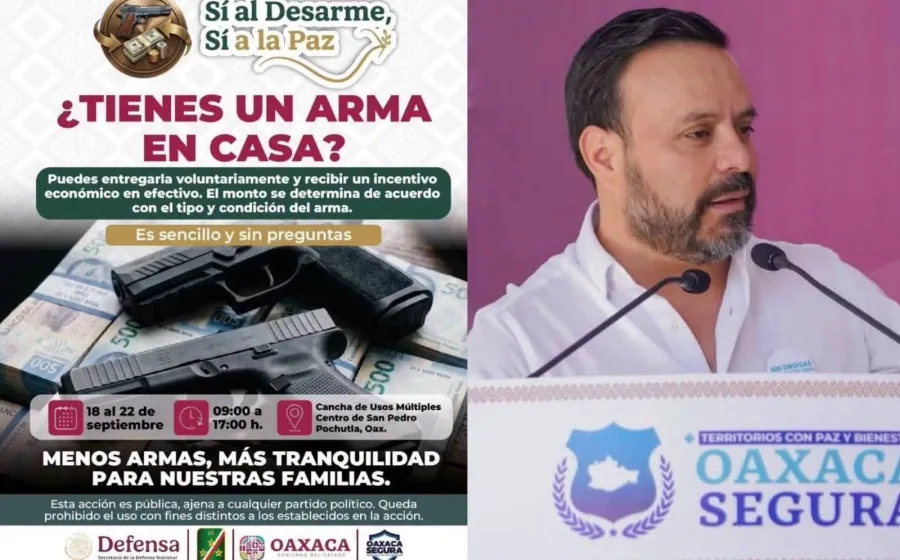 Invitan a participar en campaña “Sí al Desarme, Sí a la Paz” en San Pedro Pochutla
