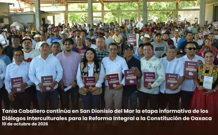 Tania Caballero continúa en San Dionisio del Mar la etapa informativa de los Diálogos Interculturales para la Reforma Integral a la Constitución de Oaxaca