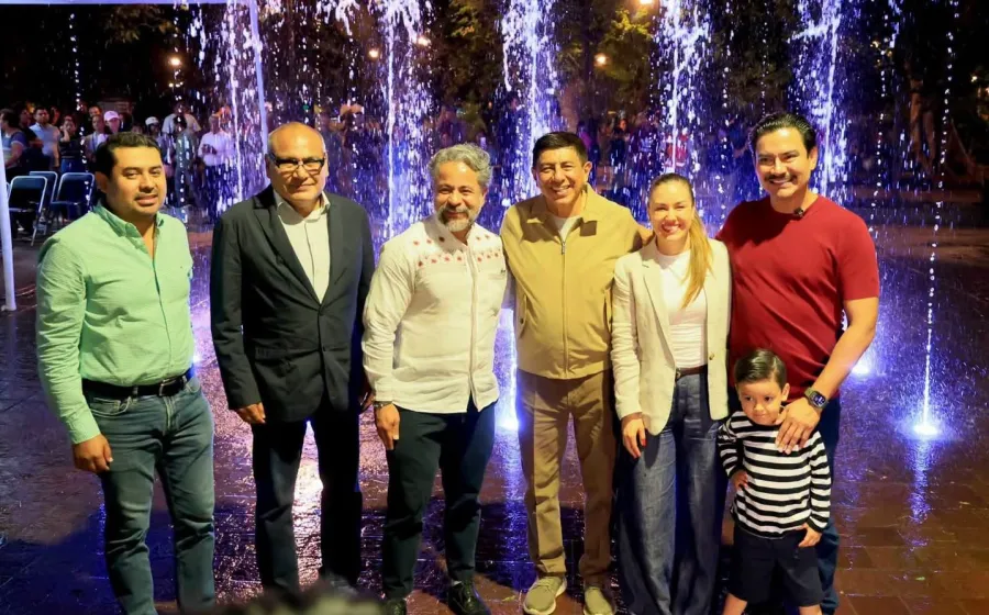 Después de 17 años, las fuentes danzantes de El Llano vuelven a llenarse de vida