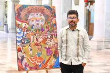 “Lazos de fraternidad” del artista Osnar López, es la imagen oficial de la Guelaguetza 2025