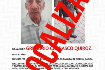 Localizan a don Gregorio reportado como desaparecida 