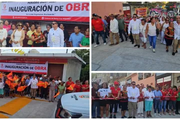 Inauguran obras en el Barrio Nuevo de Salina Cruz
