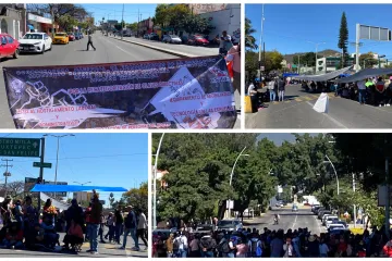 Más de un decena de vialidades en caos por Sección 22