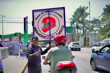 Inicia campaña de sensibilización sobre el uso correcto del casco en motociclistas