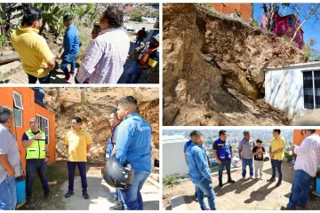 Atienden Soapa y CEPCyGR afectación por deslizamiento de tierra en colonia Santa Anita