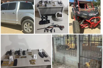 Catean rancho en el Istmo y aseguran animales exóticos, armas y drogas