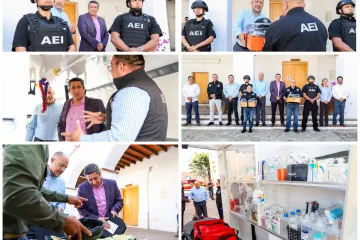 Entrega FGO equipo táctico y ambulancia a la AEI 