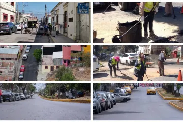 Cuadrillas de "Tache al Bache" realizan trabajos para mejorar las vialidades de Oaxaca de Juárez