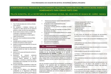 Gobierno municipal lanza convocatoria para ingresar a la Policía Municipal