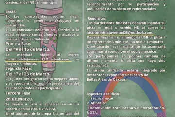 Concurso de Canto "Encanta Oaxaca", una oportunidad para jóvenes talentos de la capital