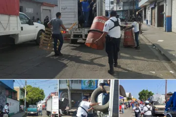 Mejora Policía Vial Estatal movilidad en Central de Abasto con dispositivo Barredora