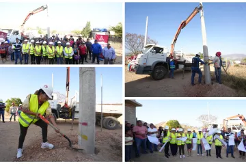 Inician trabajos de electrificación en la colonia Ojito de Agua en Xoxocotlán  