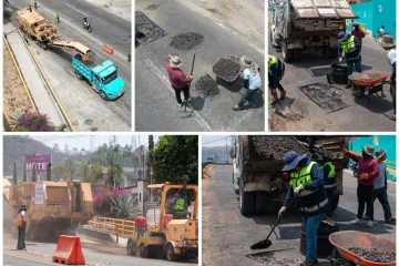 Se realizan acciones de limpieza y bacheo en el Cerro del Fortín para mejorar la imagen urbana