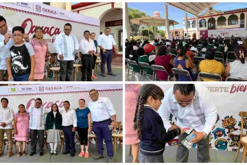 Reciben estudiantes de Huayápam lentes graduados de la estrategia Oaxaca quiero verte bien
