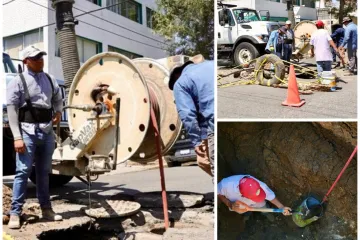 Atiende Soapa hundimiento de tierra en la colonia Reforma