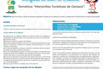 Convoca Sectur a niñas y niños a dibujar las Maravillas Turísticas de Oaxaca
