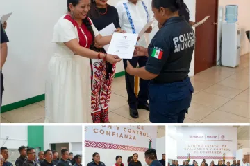 Refuerza Gobierno de Xoxocotlán  profesionalización de policías con entrega de certificados