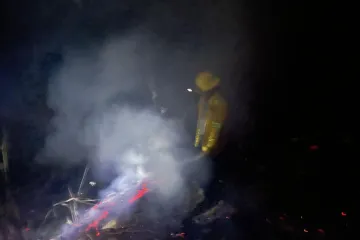 Controla Coesfo incendio forestal en Santa María Cortijo