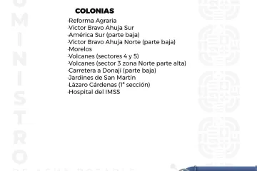 Agenda del suministro de agua potable de SOAPA de este sábado 03 de mayo