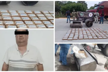 En el Istmo aseguran cargamento con 220 paquetes de cocaína escondidos en el tanque de combustible de un tráiler