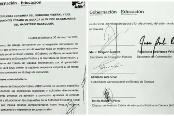Responden gobierno federal y estatal demandas de magisterio oaxaqueño 