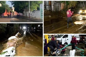 Atiende Protección Civil de Xoxocotlán zonas afectadas por intensas lluvias