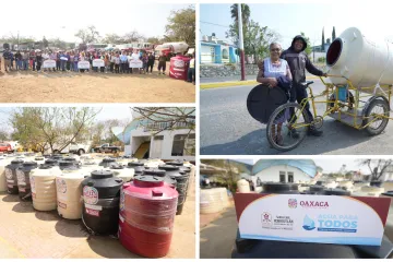 Entrega de tinacos refuerza estrategia contra la escasez de agua en Xoxocotlán