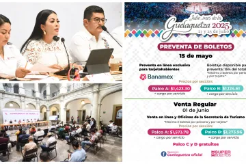 Inicia 15 de mayo preventa de boletos para las presentaciones de la Guelaguetza 2025