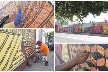Mural con identidad: embellecen Boulevard Nuu nita nuu yoo en Xoxocotlán