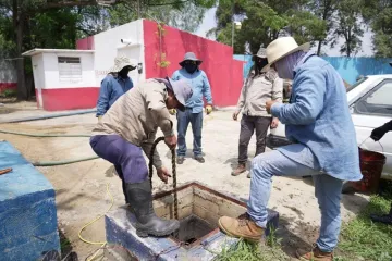 Concluye Soapa limpieza y desinfección del tanque de rebombeo Infonavit El Rosario
