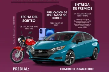 Municipio capitalino premiará a contribuyentes mediante el sorteo “Vecino Cumplido”