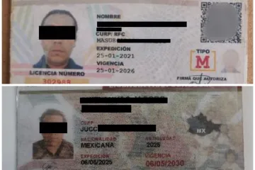 Policía Vial detiene a dos personas por el presunto delito de uso de documento falso