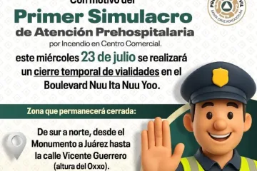 Anuncia Xoxocotlán simulacro y cierre de vialidad 