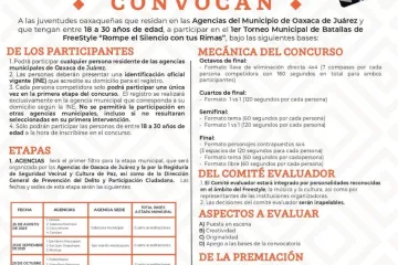 Convocan al Primer Torneo Municipal de Batallas de FreeStyle “Rompe el Silencio con tus Rimas”