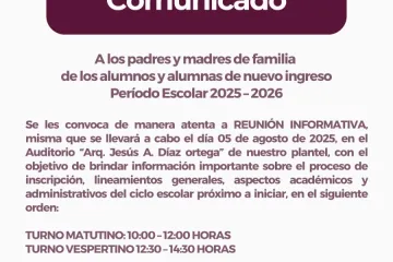 Comunicado del CBTis 26