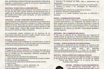 Convocan al Cabildo Juvenil 2025 en Oaxaca de Juárez