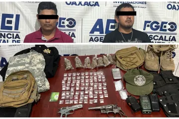 En cateos del Istmo, detienen a dos personas que agredieron con disparos de arma de fuego a la AEI