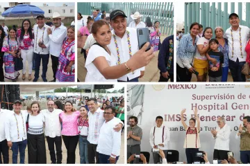 Nino Morales llegó a Tuxtepec para acompañar a la Presidenta Sheinbaum 