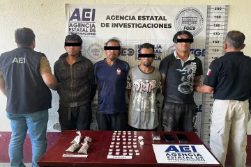 A prisión preventiva cuatro personas por narcomenudeo en la Villa de Etla