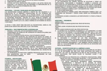 Continúa abierta la convocatoria para elegir a la América 2025 en Oaxaca de Juárez