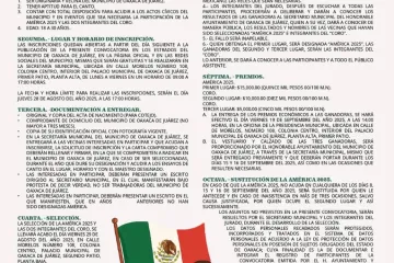 Municipio de Oaxaca de Juárez lanza convocatoria para elegir a la América 2025