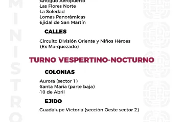 Agenda del suministro de agua potable para este miércoles 