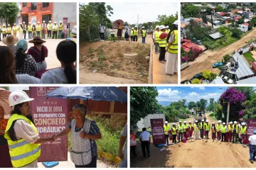 Nancy Benítez inicia nuevas obras de pavimentación en 3 colonias más de Xoxocotlán
