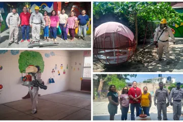 Gobierno juchiteco realiza jornada de fumigación en escuelas 