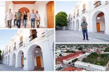 Anuncian acciones para reconstruir zona colapsada de ayuntamiento juchiteco 